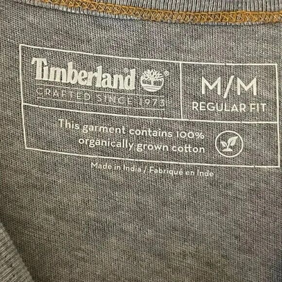 TIMBERLAND  Men's Core Cotton Graphic Short-Sleeve Regular Fit Tee Gray SZ M #17 - Picture 5 of 10